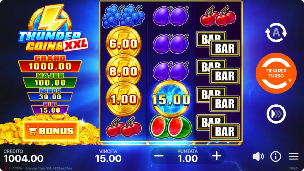 Gioco Bonus Giri Gratuiti in Thunder Coins XXL