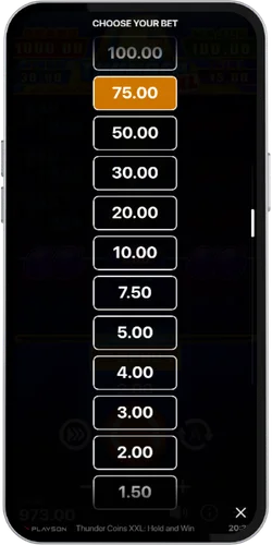 Thunder Coins XXL tassi